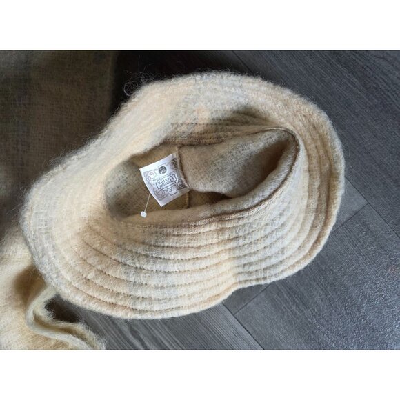 Donegal Soft Mohair Blend Winter Hat & Scarf Set Cream Gray Textured Accessories - Picture 7 of 12